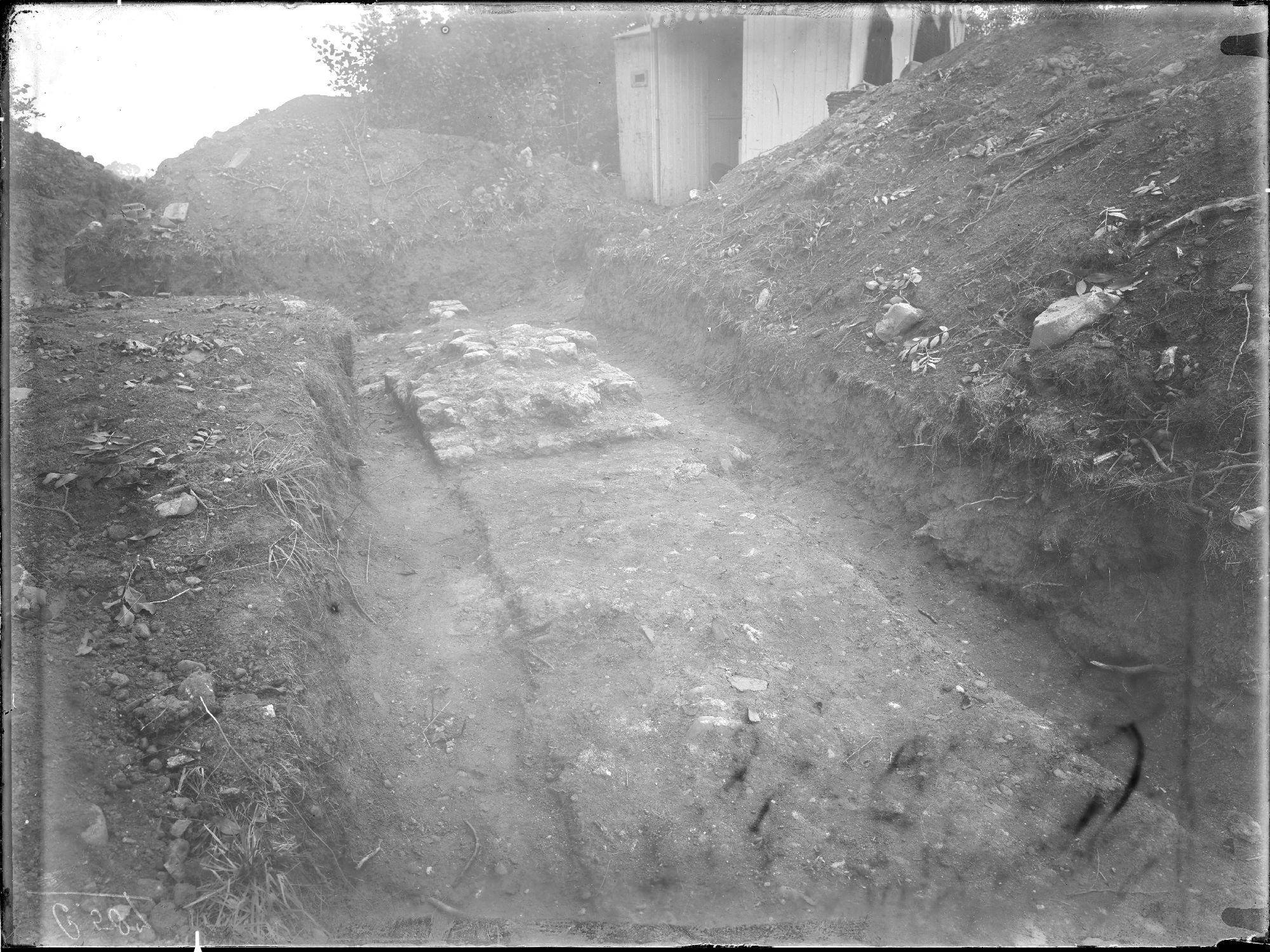 Archief Van Het Rijksmuseum Van Oudheden Fundament Van De Stenen Rom